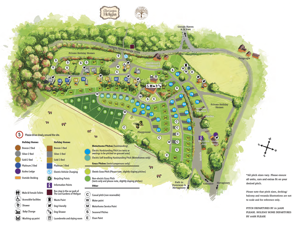 Heligan Woods park layout