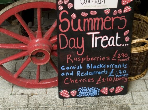 A sign for one of the many summer's day activities across the Cornish county